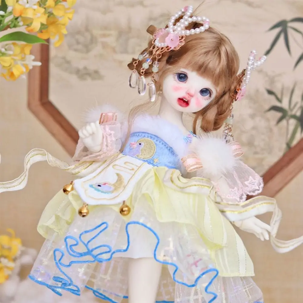

Новый комплект одежды для куклы BJD Lolita 1/6, красивое платье горничной в стиле ретро, милые аксессуары для кукол в китайском стиле (без кукол или обуви)