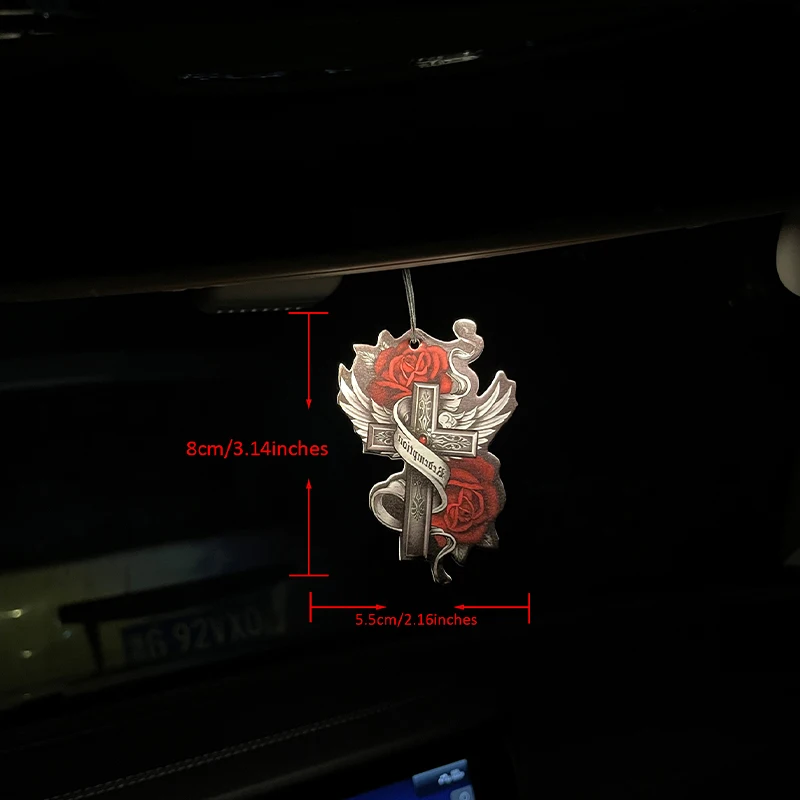 Rose Flower Car Accessories Add a Touch of Beauty to Your Rearview Mirror and Bag. Jesus Cross, Satan Blessing, Hilton (Hotel Scent), Car Fragrance Tablets, Wardrobe Air Freshener, Perfume, Rearview Mirror Decoration, Car Interior Pendants, Natural Scent Air Purifier, Anime Cartoon Toilet Fragrance Sachet, Living Room Office Room Bedside Hanging Ornament