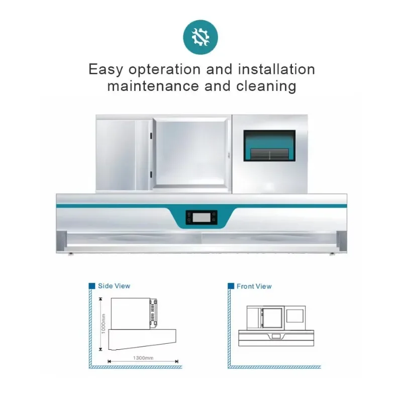 

Commercial Kitchen With Oil Mist Collector and Electrostatic Precipitator Kitchen Hood