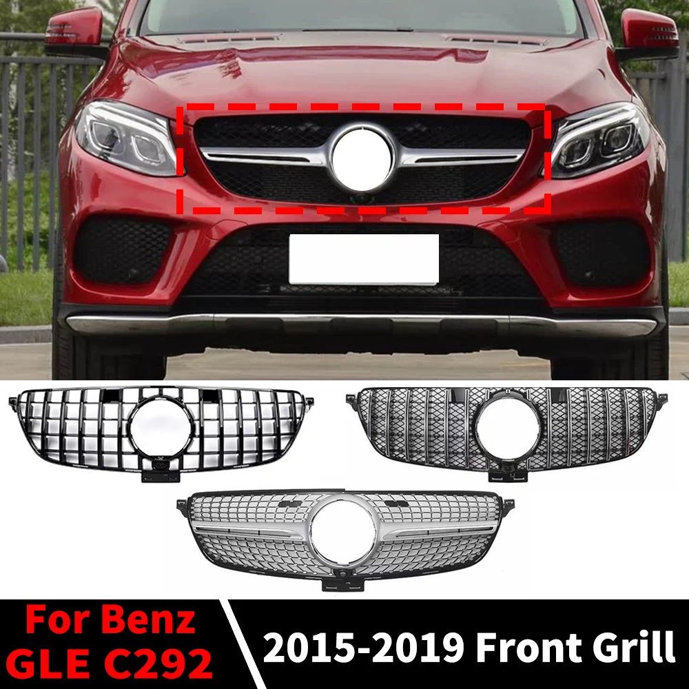 GT Diamond Style Frontgrill für Mercedes Benz GLE Coupé C292 W292 2015-2019 Einlassgitter Tuning-Zubehör