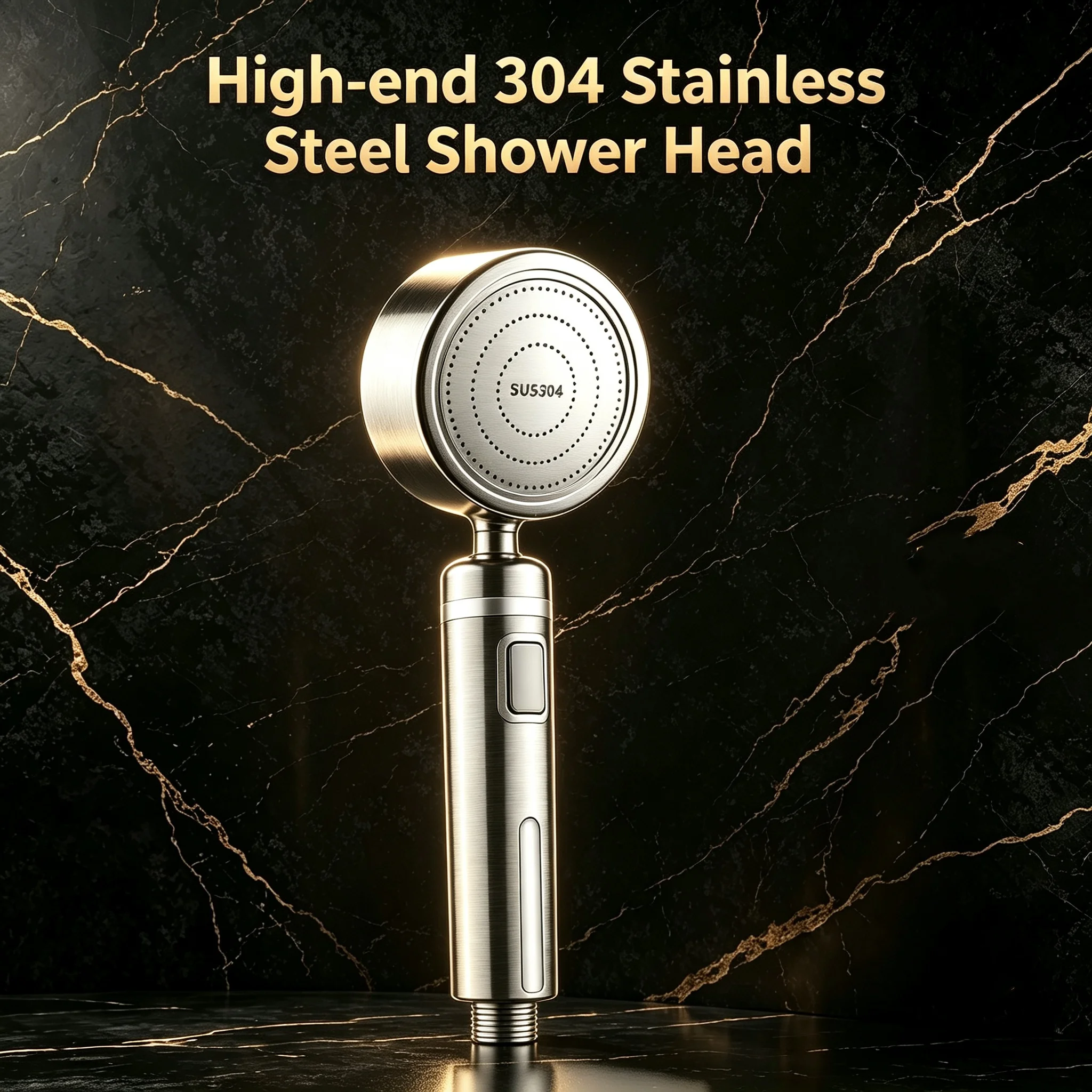 304 Stainless Steel Filter Shower Head Drop‑Resistant Durable Construction with Water Filtering Function Practical Shower
