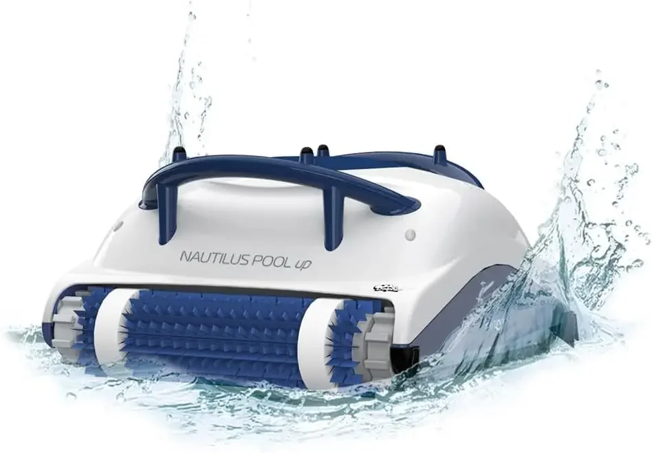 Automatic Wall Climbing Pool Vacuum Cleaner With Scrubbing Brush