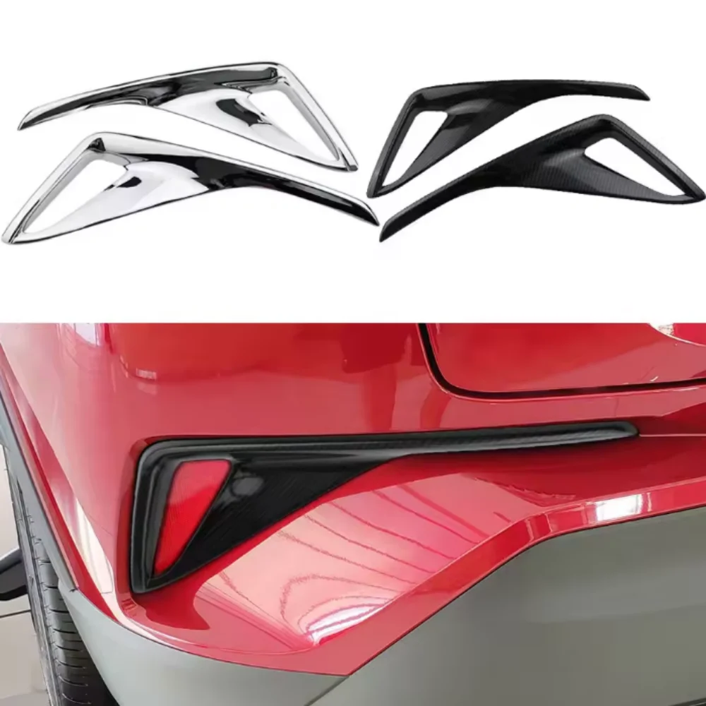 

Для Toyota C-HR CHR C HR 2016-2022 задняя противотуманная фара, рамка, наклейка, декоративная крышка противотуманной фары, накладка, аксессуары для стайлинга