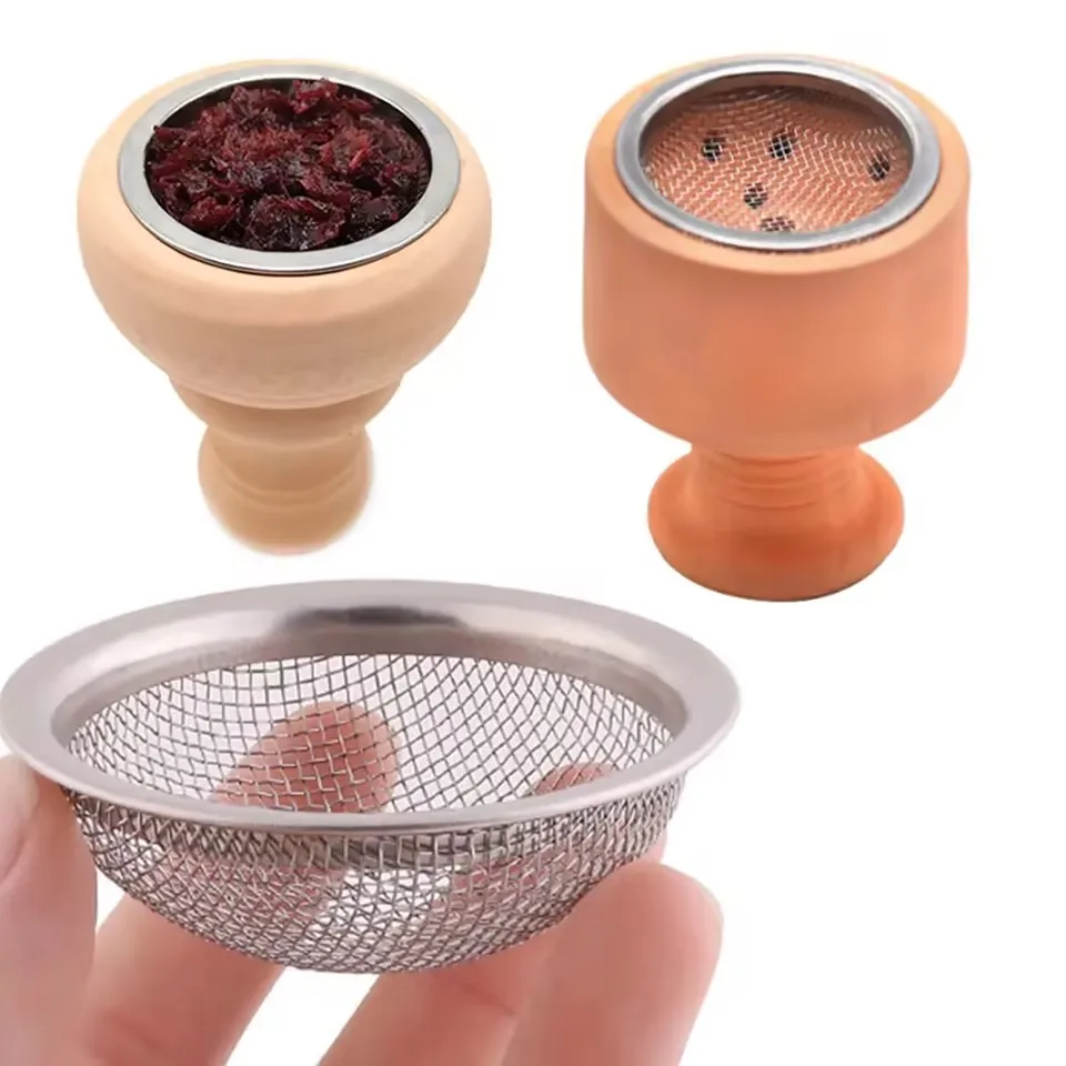 1PC/3PCS, Stainless Steel Hookah Filter Screen Shisha Bowl Chicha Narguile Nargile Tobacco Sheesha Smoking Cigarette Accessories