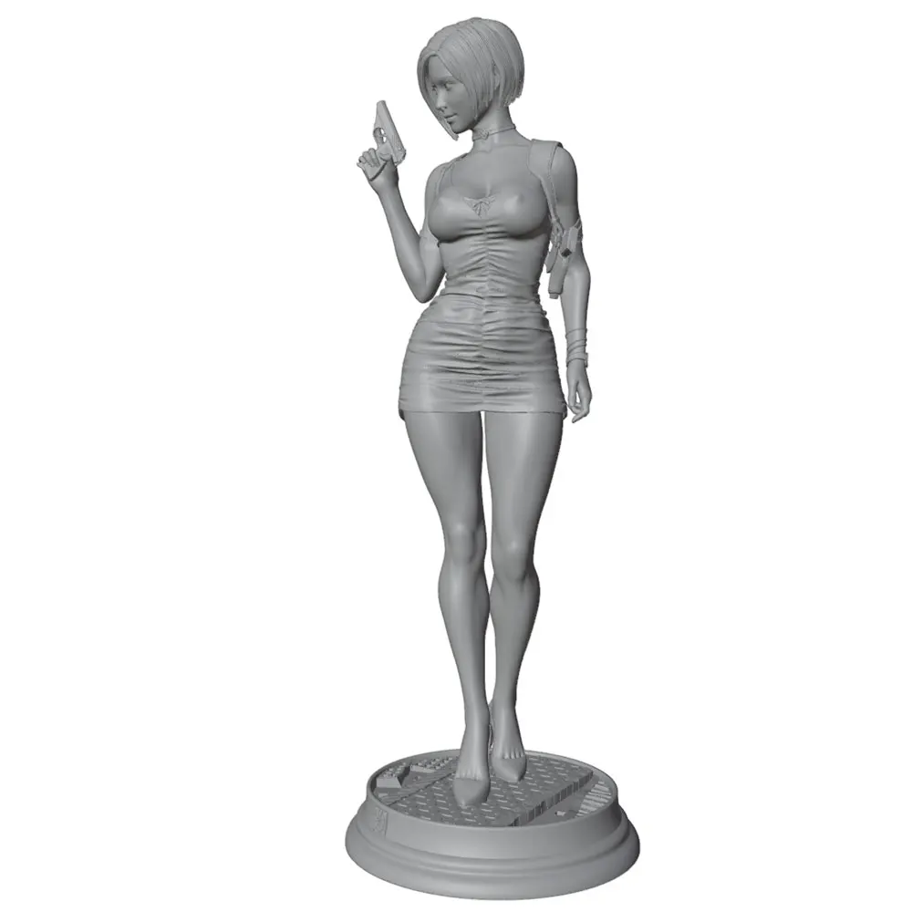 1/24 Sexy Girl Resin Model Female Character Doll Model Female Character Model from the Crisis Battle Period with Hand Poses Unpainted Resin Model That Requires Manual Painting