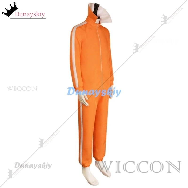 Movie Vector Cosplay Costume Orange Jakect Pant Outfits Set Mushroom-shaped  Wig Halloween Fancy Suit Party Suit