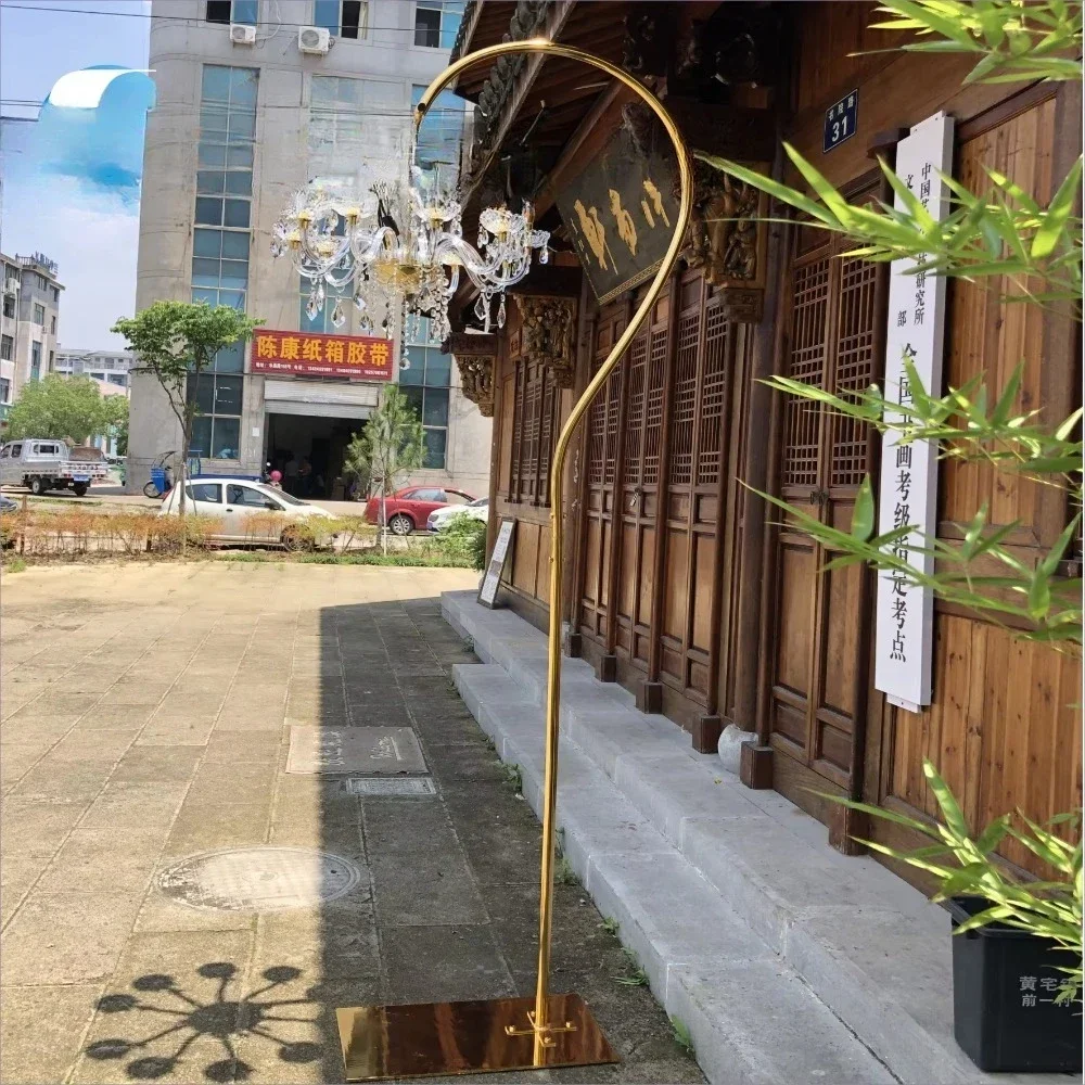 ZT-470 Gorgeous Wedding Stage Floor Decoration 3m High Metal Standing LED Crystal Chandelier