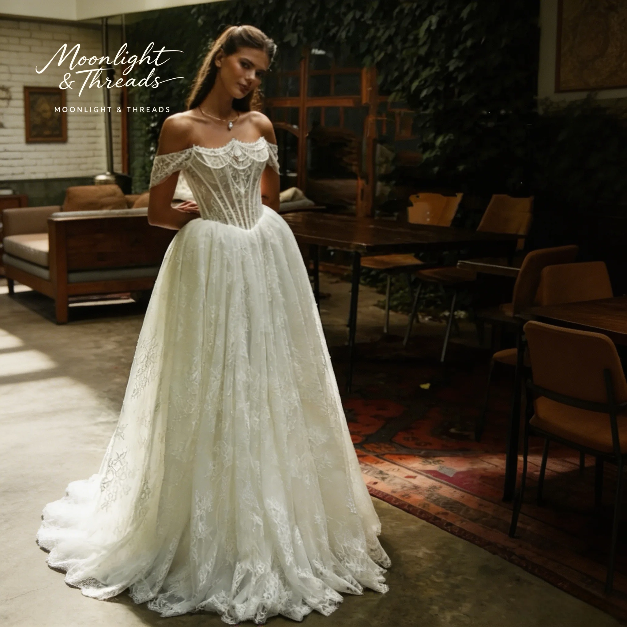 Embroidery White Dress - White off-the-shoulder strapless sleeveless ball gown