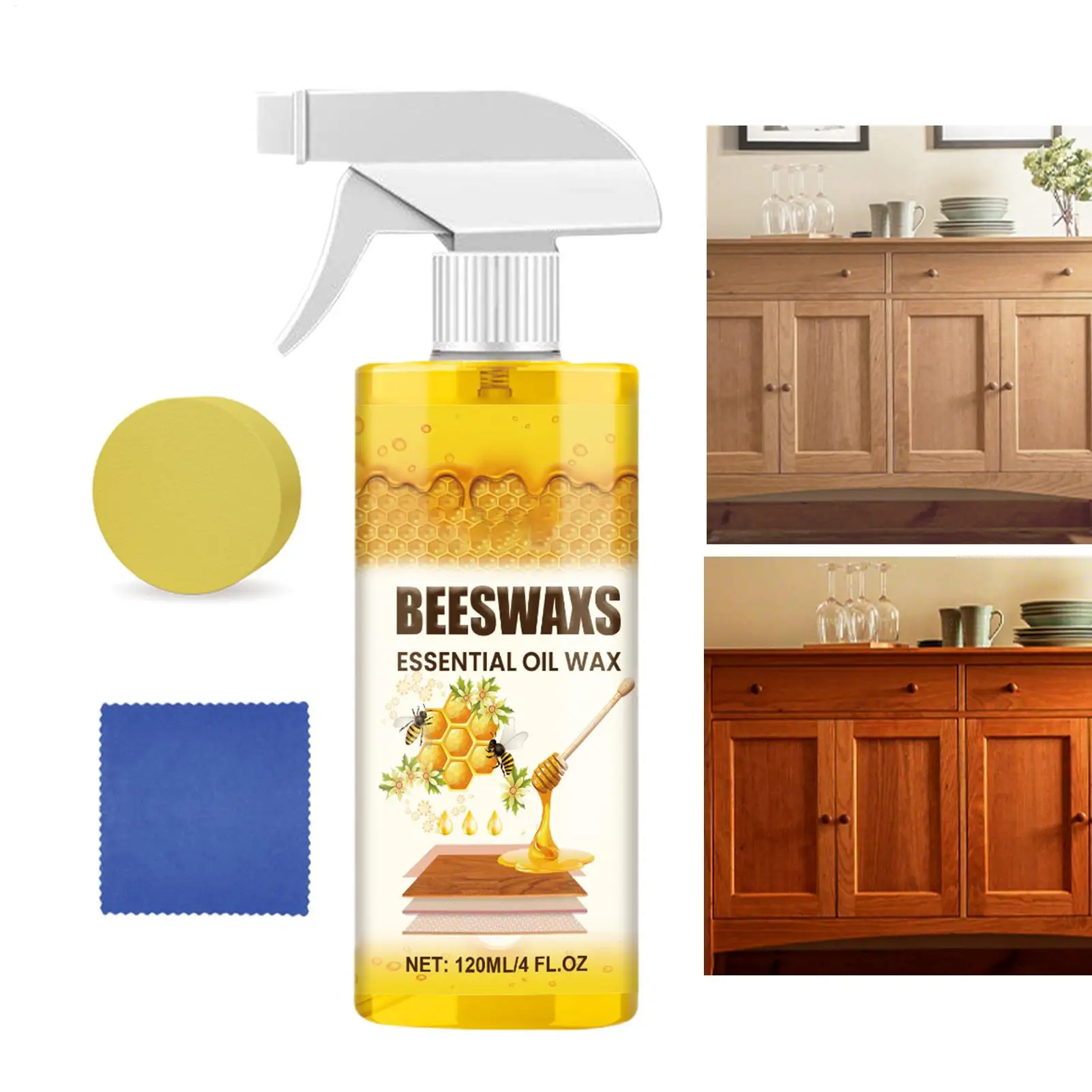 Wood Polishing Restorer Wood Restoring For Furniture 120ml Restoration Care Spray For Furniture For Woodworking Cabinet Flooring