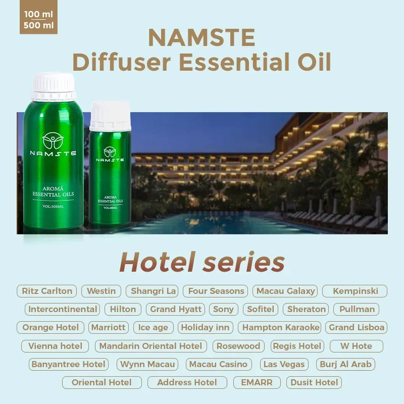 

NAMSTE 100ML Hotel Essential Oil Air Freshener Essential Oil Diffuser Refill Air Purifier Electric Aromatic Oasis Humidifier