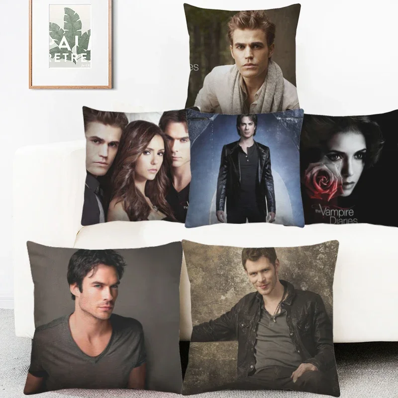 Ian Somerhalder Joseph Morgan Potrait Cushion Cover The Vampire Diaries Decorative Sofa Throw Pillow Case  Pillow Case