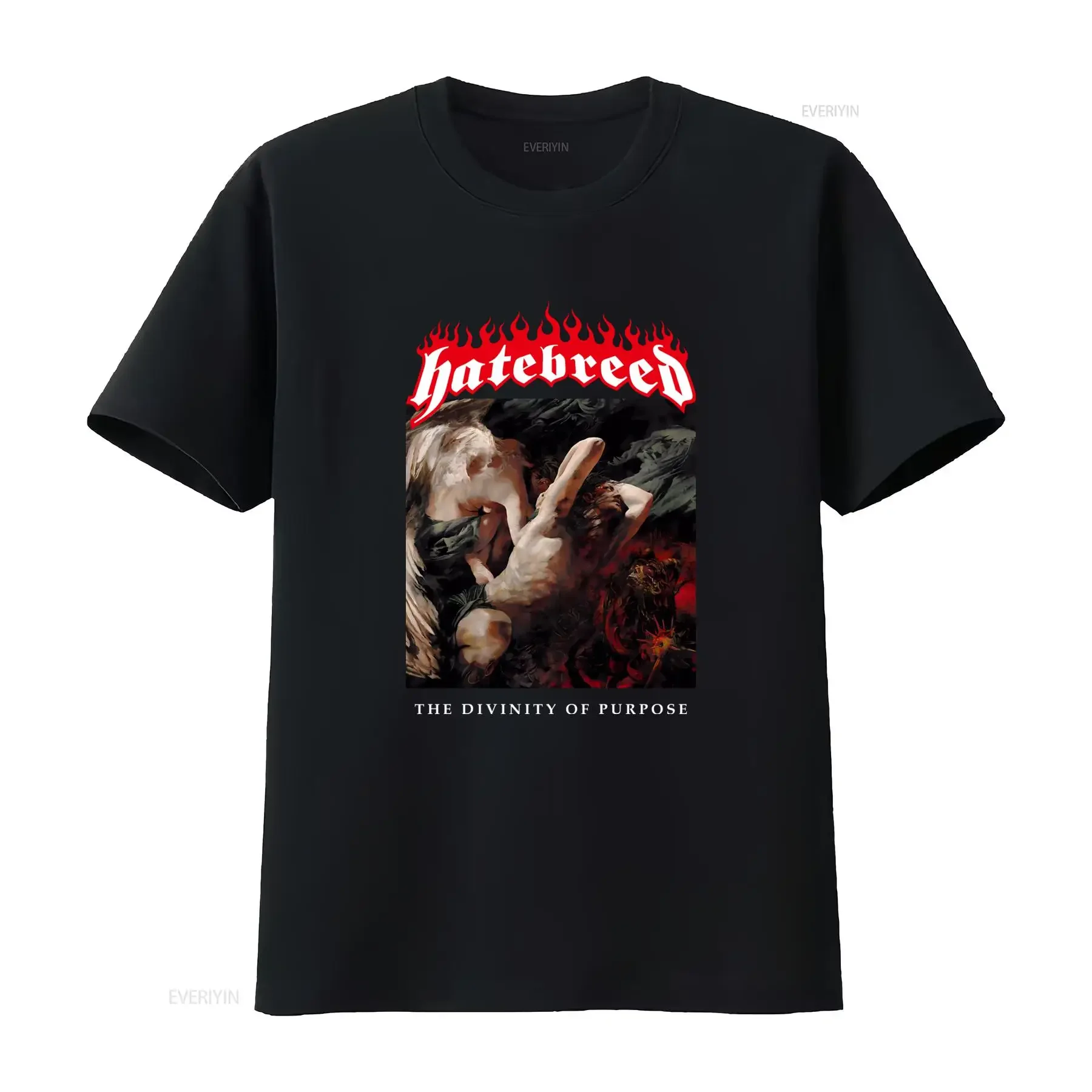 Hatebreed The Divinity Of Purpose Vintage Oversized T Shirt for Men Size L vintage Washed fashion Versatile Breathable Casual