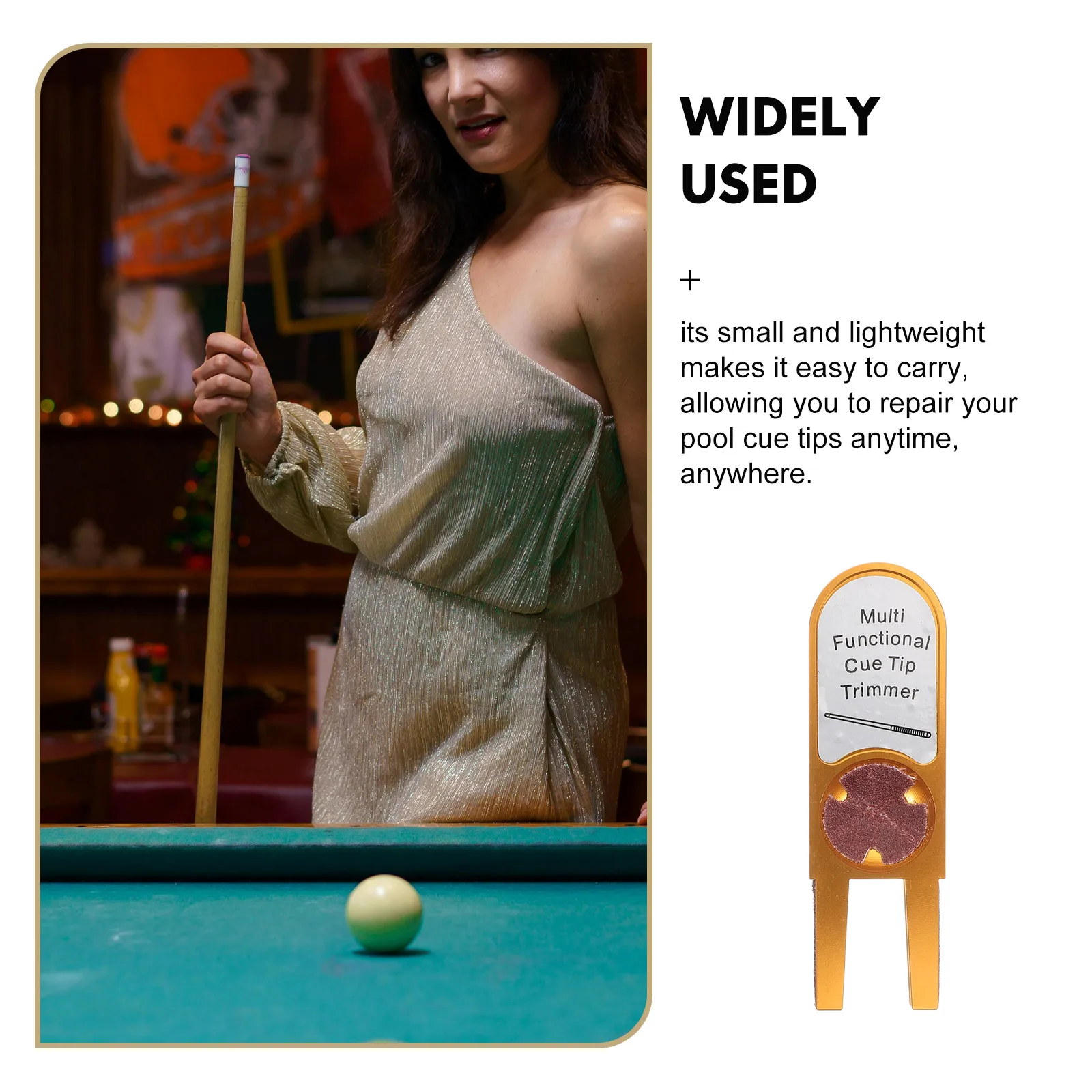 Multifunktionales U-förmiges Aluminium-Billardqueue-Spitzenformer-Trimmer Reparaturwerkzeug für Billardqueues Zubehör zur Billardpflege