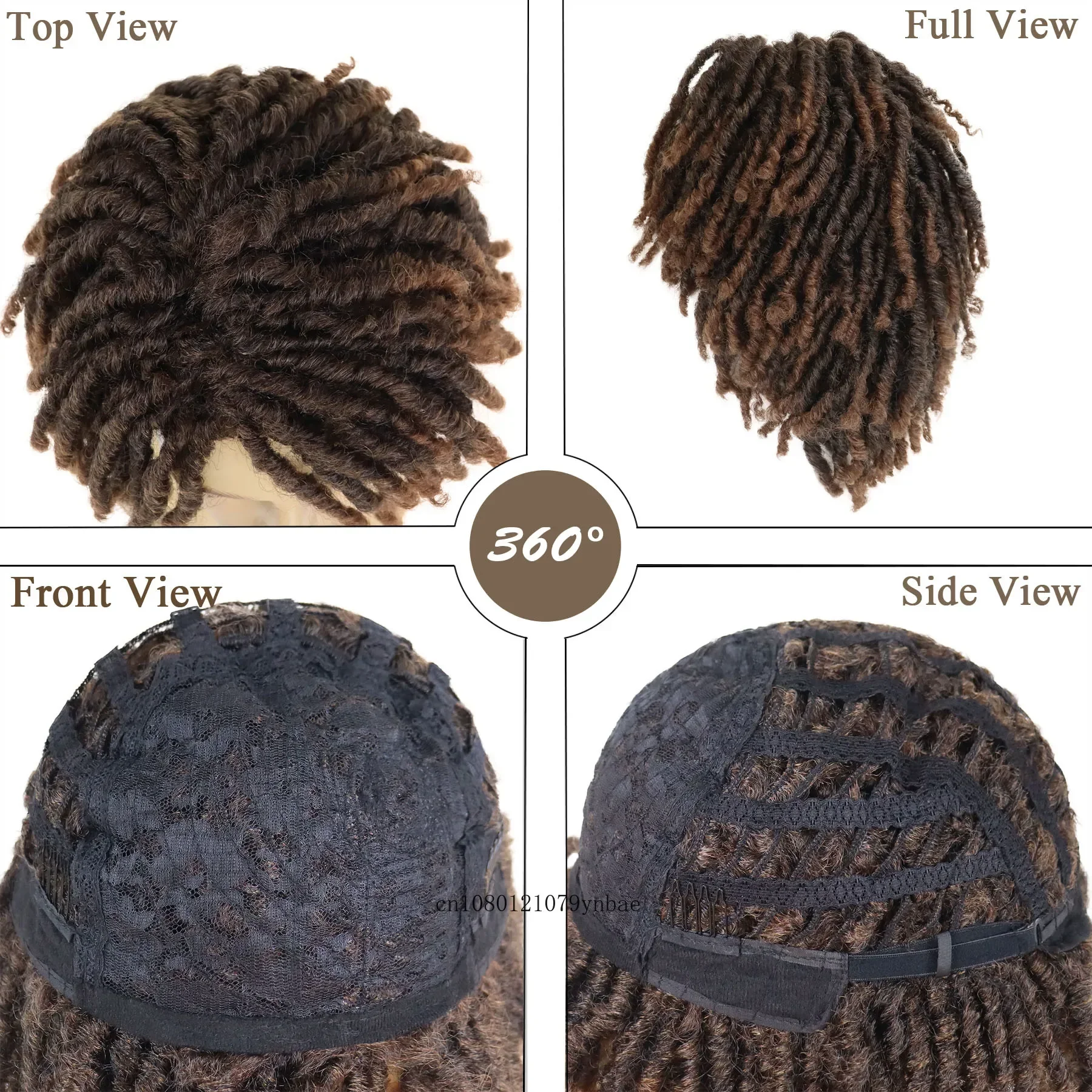Braided Wig Men Synthetic Hair Halloween Costume Cosplay Daily Wig Curly Afro Hairstyles Disco Carnival Party DreadLock Wigs