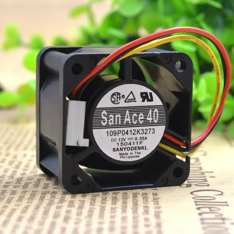 for Sanyo 4CM/cm 4028 12V DC High Airflow Fan Power Supply 1U Server Silent Cooling Fan