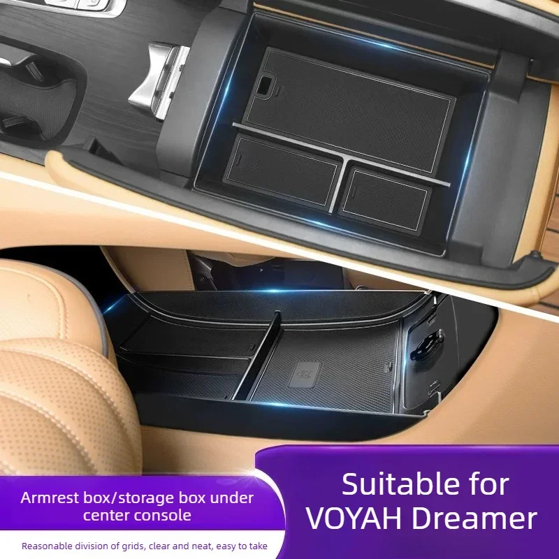 Car Center Console Lower Storage Box Armrest Organizer Tray Multifunctional Interior Sorting Accessories For VOYAH Dreamer 2024