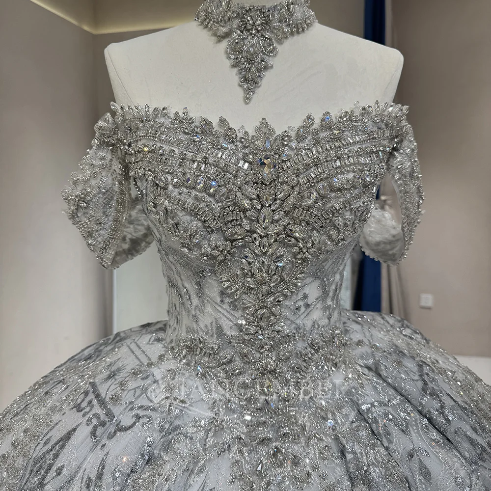 Angepasst Brautkleider Pailletten Organza Braut Ballkleid Prinzessin Brautkleid Lace Up Zurück Made vestidos de novia boda
