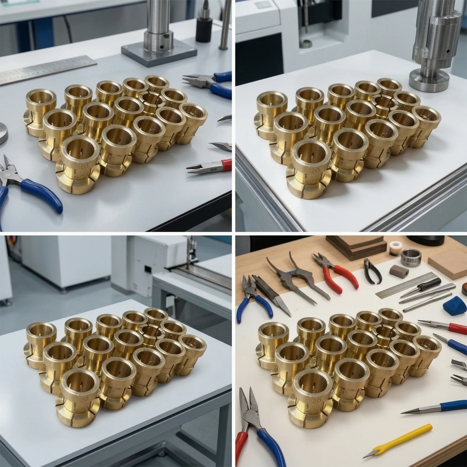 15 Pieces Brass Collet Segmented Circular Collet Jewelry Tool Compact for Jewelers, Bench Work - view 6