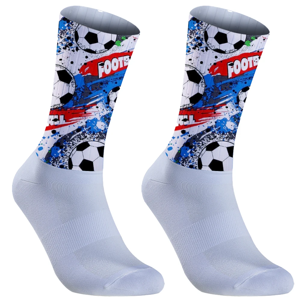 Chaussettes de sport de compression respirantes pour hommes et femmes, chaussettes de cyclisme professionnelles, chaussettes de football de course de flotte de vélo