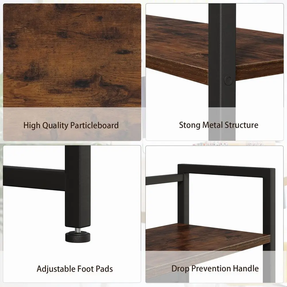 Book Shelf with 3 Tier Open Shelf, Bookcase with Light Strip and Outlet, Bookshelf & Desk Shelfs for Computer Desks, Desk Hutch