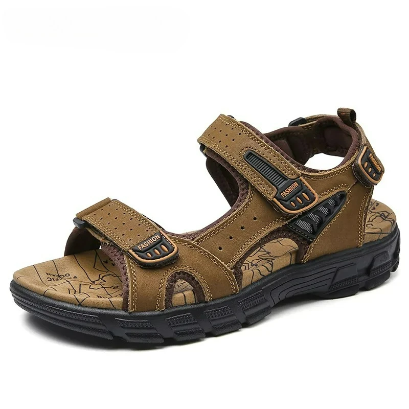 

Summer Mens Sandals Leather Sandals Men Outdoor Casual Lightweight Sandal Fashion Men Sneakers