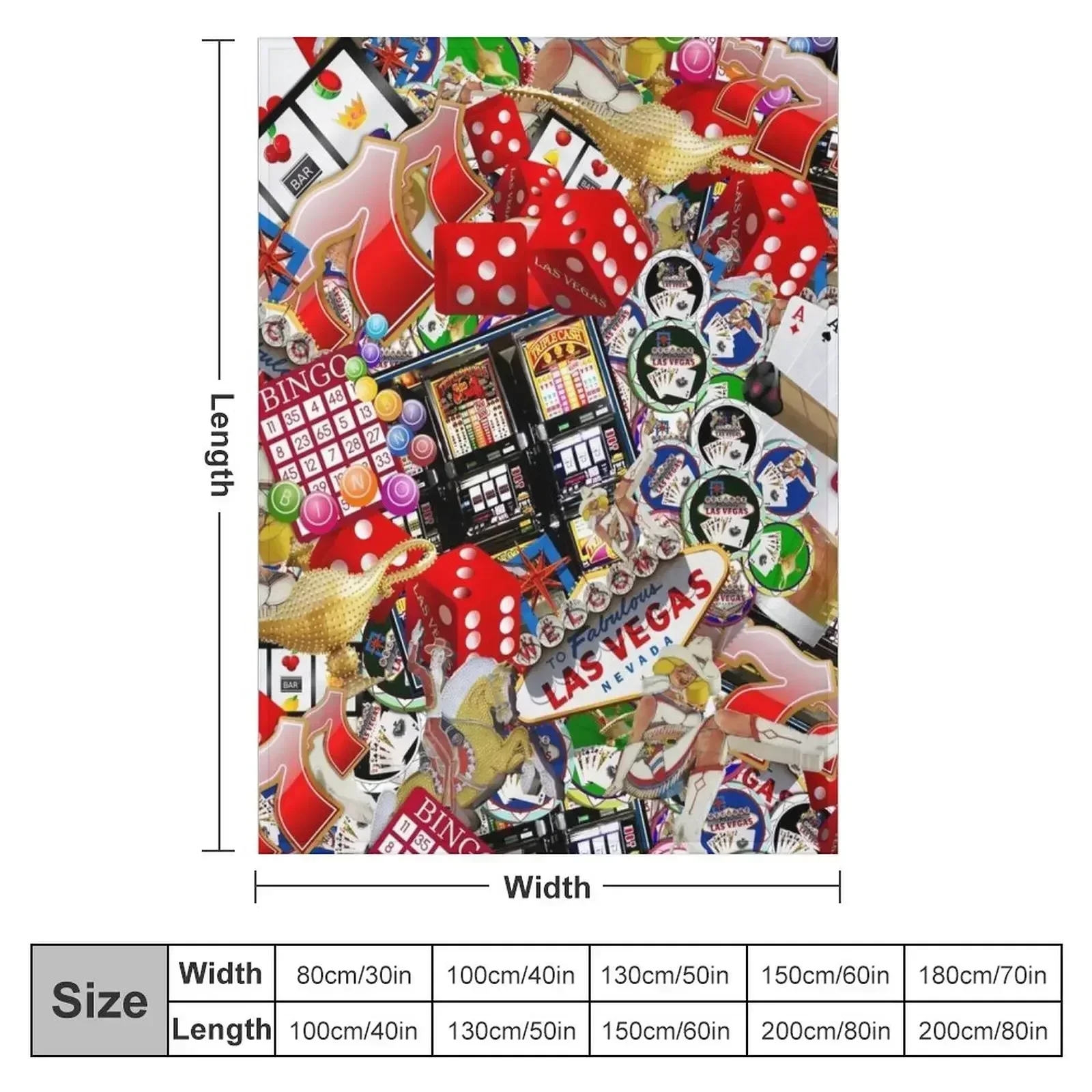Gamblers Delight - Las Vegas Icons Throw Blanket Luxury St for sofa Loose Decorative Throw Blankets