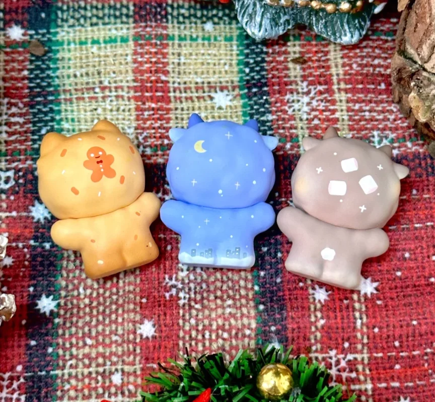 BAOBAO عناق الحيوانات الأليفة متجر زائد عيد الميلاد كرنفال إكليل أورورا سلسلة دمية صندوق أعمى اليدوية سطح المكتب صندوق أعمى سلسلة عيد ميلاد