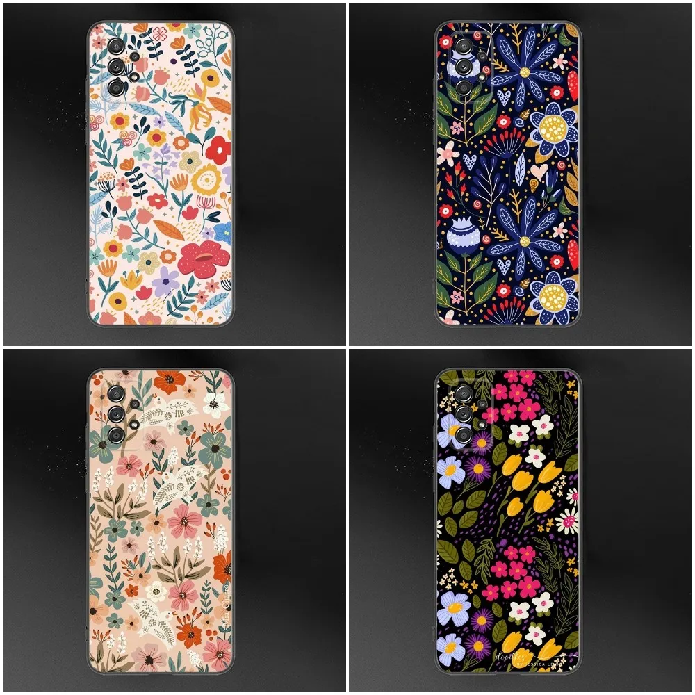 

Miss Pattern Phone Case For Samsung S24,S23,S22,S21,S20,S10,S10E,S9 Plus FE Note 20 Ultra 10,9 Plus Black