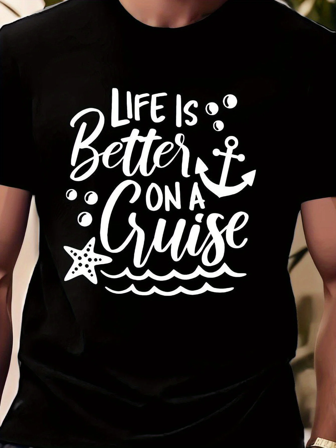 

Men's Life on a Cruise T-Shirt - Comfortable Cotton, Crew Neck, Short Sleeves - Perfect for Sation, Cruise T-Shirt
