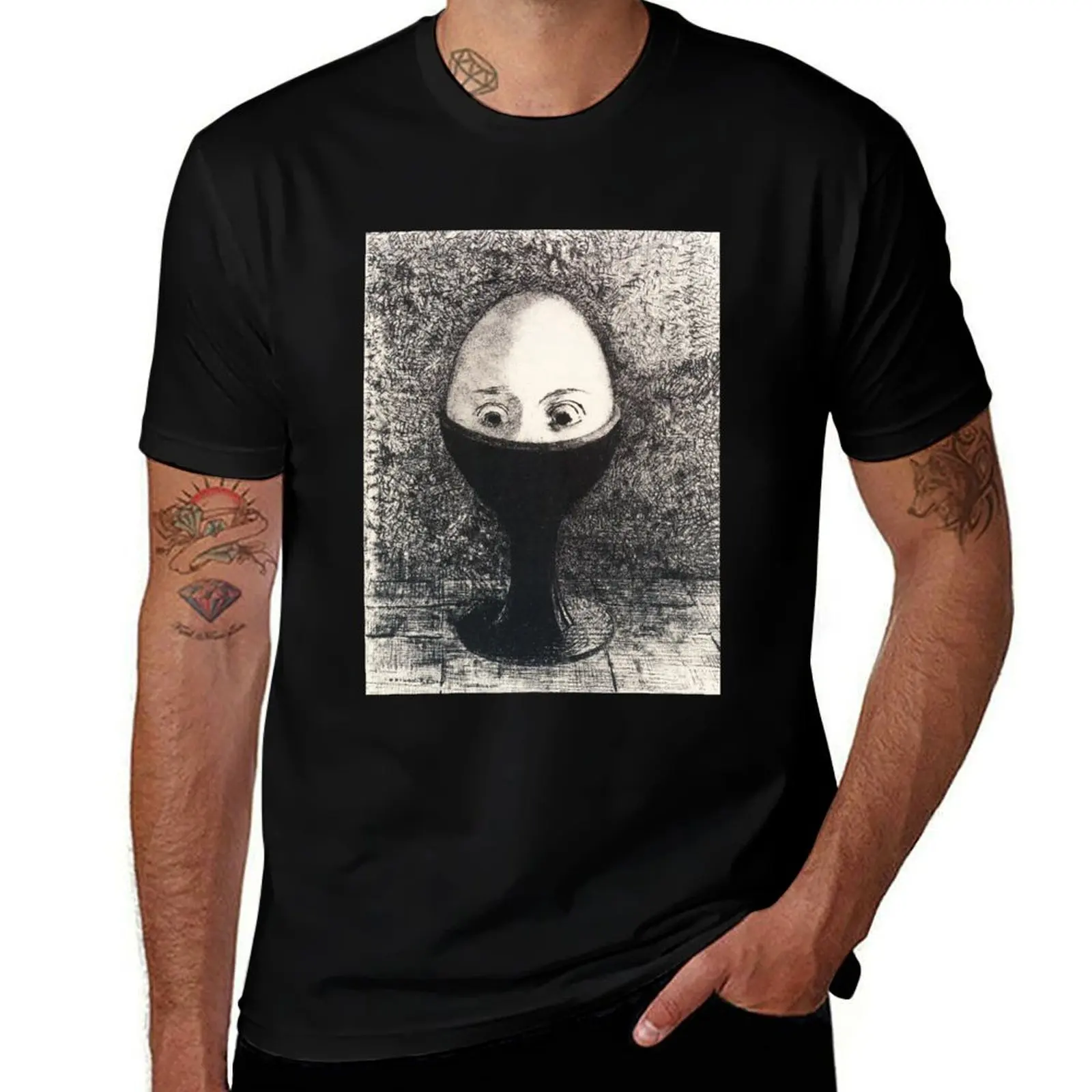 

HD The Egg, от Odilon Redon (185), футболка высокого разрешения, мужские хлопковые забавные футболки, мужская футболка