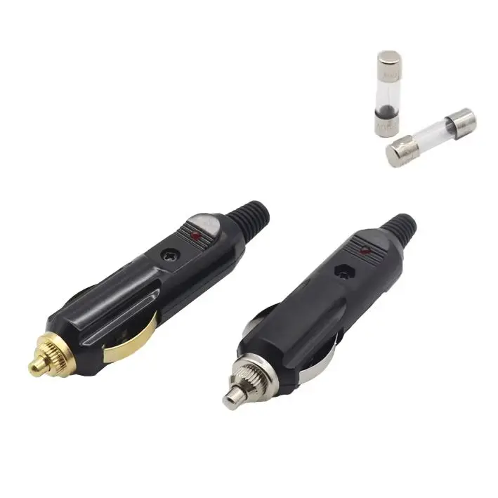 【1PCS】12V 24V Car Cigarette Lighter Plug Fuses 5A With LED Indicator Plug For Car Electric Appliance Vacuum Cleaner Air Pump