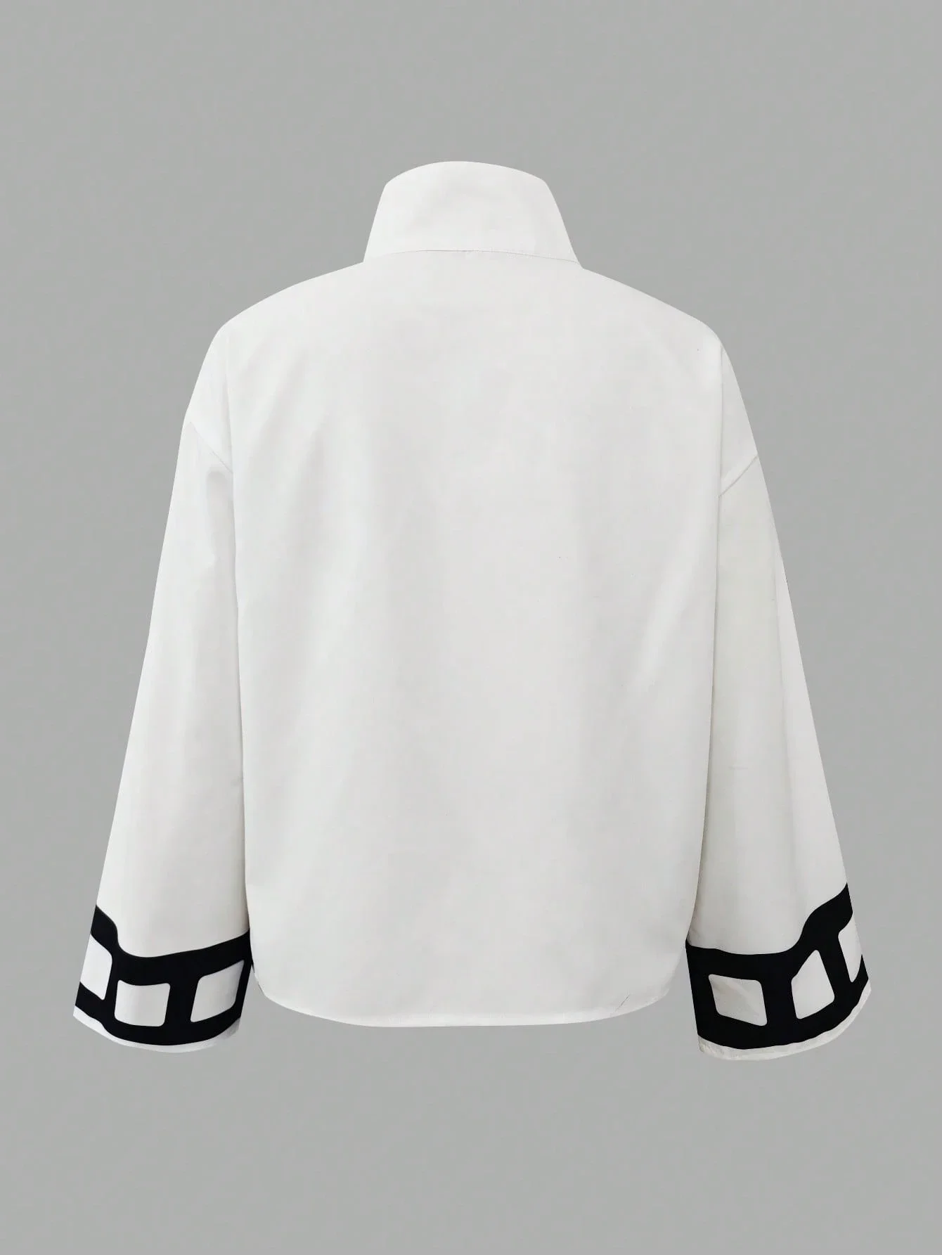 

Women's Loose Rose Print Stand Collar 3/4 Sleeve Casual Blouse For Office Resort