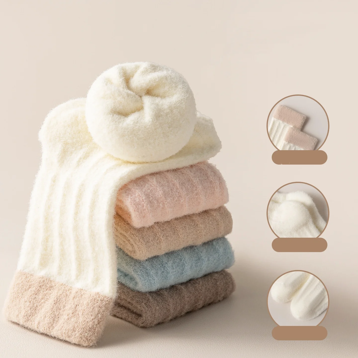 الوليد الطفل الجوارب للفتيات الفتيان الشتاء سميكة الدافئة الرضع طفل الطابق المنزل جورب الأطفال في الهواء الطلق الدفء الاطفال الجوارب #6