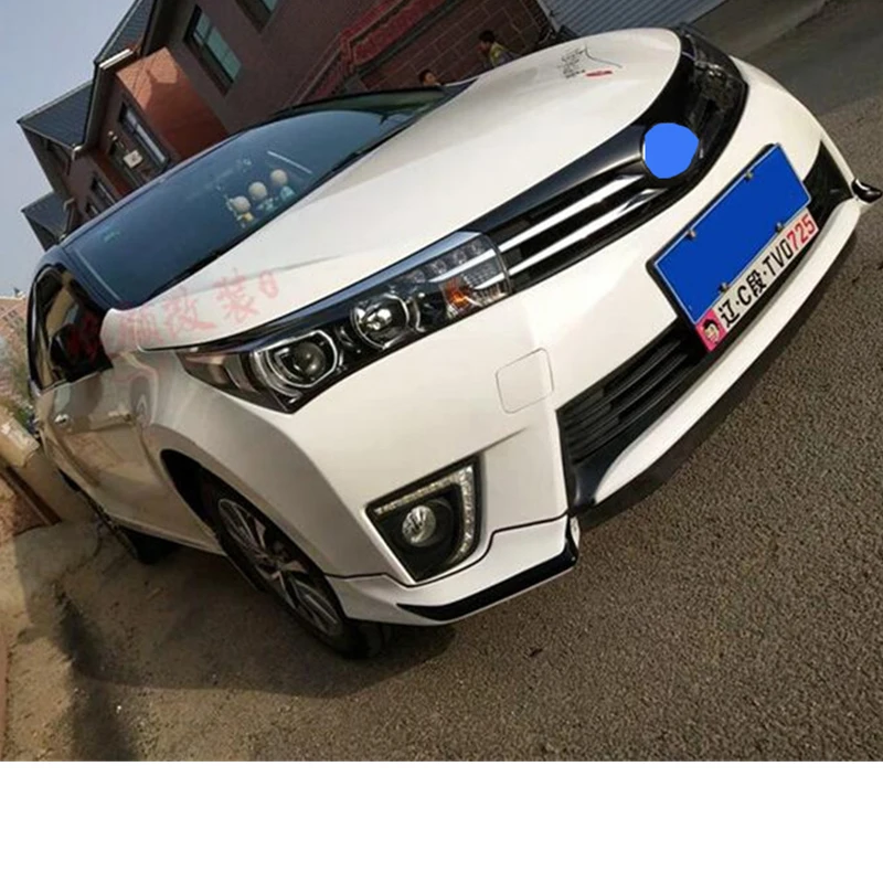 For Car Front Rear Bumper Splitter Lips Toyota Corolla Diffuser Protector Encircling Anti-Collision Accessories 2014 2015 2016