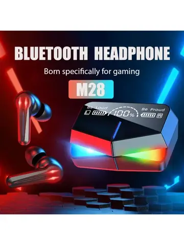 Original M28 Wireless Headphones Bluetooth 5.3 Earphones sport Earbuds Headset With Mic Charging box Headphones For smartphones