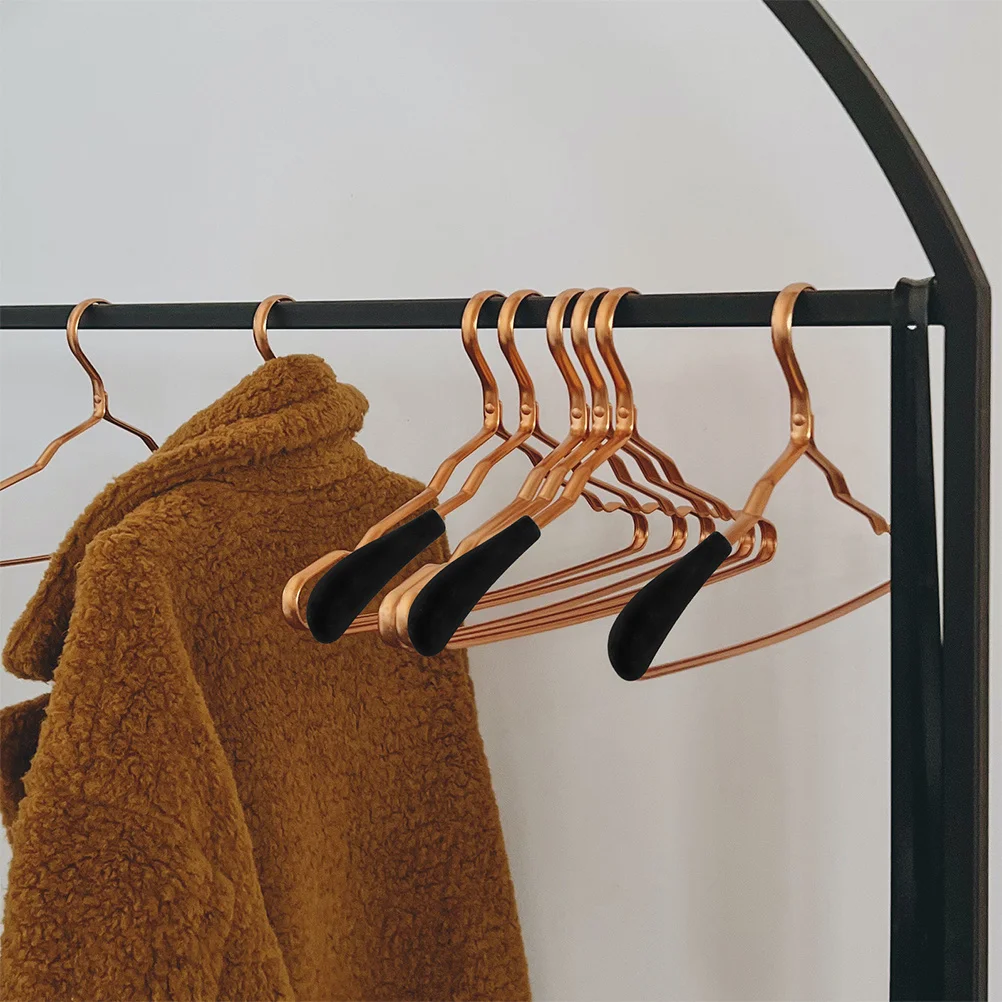 12 Uds. Almohadillas para colgar hombros flocadas negras, colgador de ropa antideslizante, protectores de hombros, formas moldeadoras para suéteres y camisas