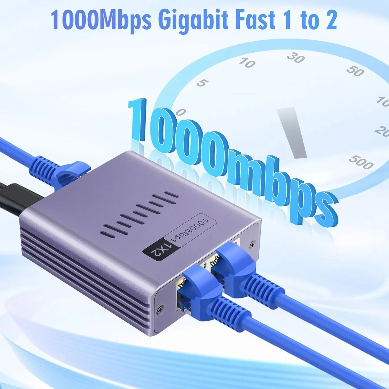 

1000Mbps Ethernet Splitter Network Hub Adapter 1X2 1X3 1X4 RJ45 LAN Extender for PC Laptop Router Switch Works At The Same Time