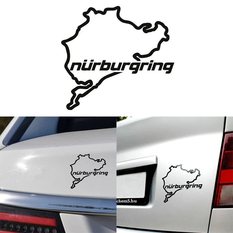 PVC Car Styling Racing Stickers Nurburgring Creative Window Decals for Vehicles