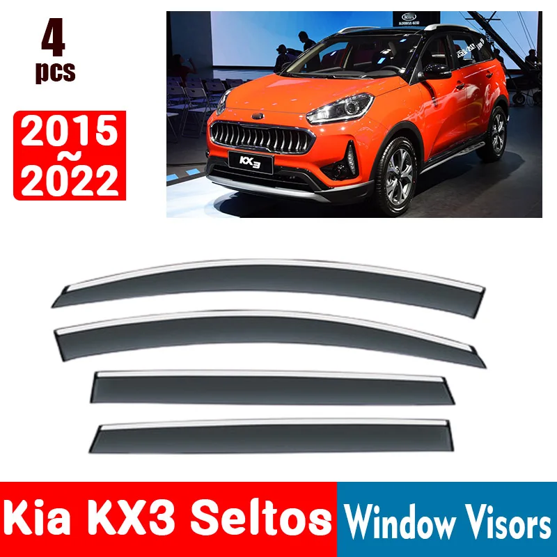 

Оконные козырьки для Kia KX3 Seltos 2015-2022, дождевики для окон, дождевик, дефлектор, тент, защита на вентиляционное отверстие, затеняющий чехол, отделка