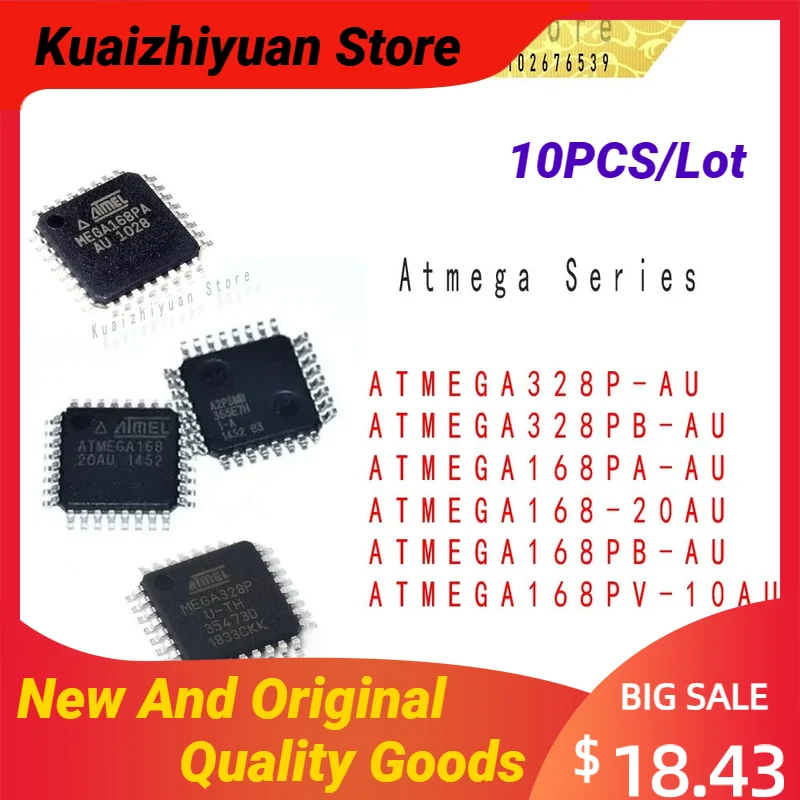 10PCS/Lot New And Original ATMEGA328P-AU ATMEGA328PB-AU ATMEGA168PA-AU ATMEGA168-20AUR ATMEGA168PB-AU Quality Goods