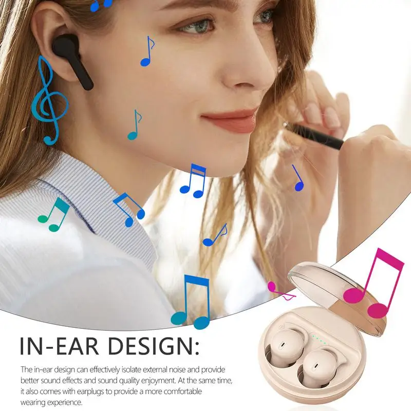 หูฟังไร้สายแบบพกพาหูฟังเอียบัดไร้สายสำหรับเดินทางทำธุรกิจรถไฟความเร็วสูงการนอนหลับหูฟังเอียบัดไร้สาย