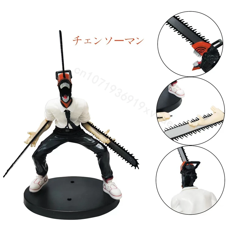 Figura de acción de Anime Power Denji para hombre, motosierra de PVC de 18cm, modelo de colección para adultos, juguetes de muñeca