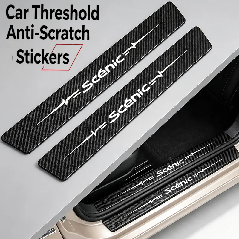 Car Door Trunk Protective Strip Stickers Decals Sill Protective Film Styling Decoration for Renault SCENIC Badge