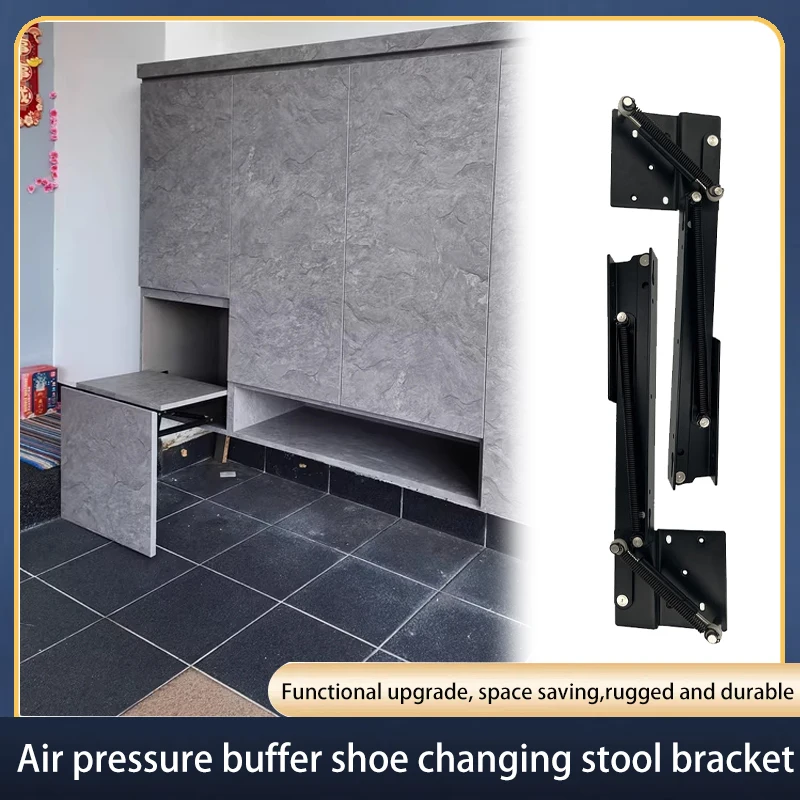 

Hidden Folding Stool Hardware Two-way Cushioning And Damping Entrance Shoe Changing Stool Stainless Steel Folding Stool Hardware