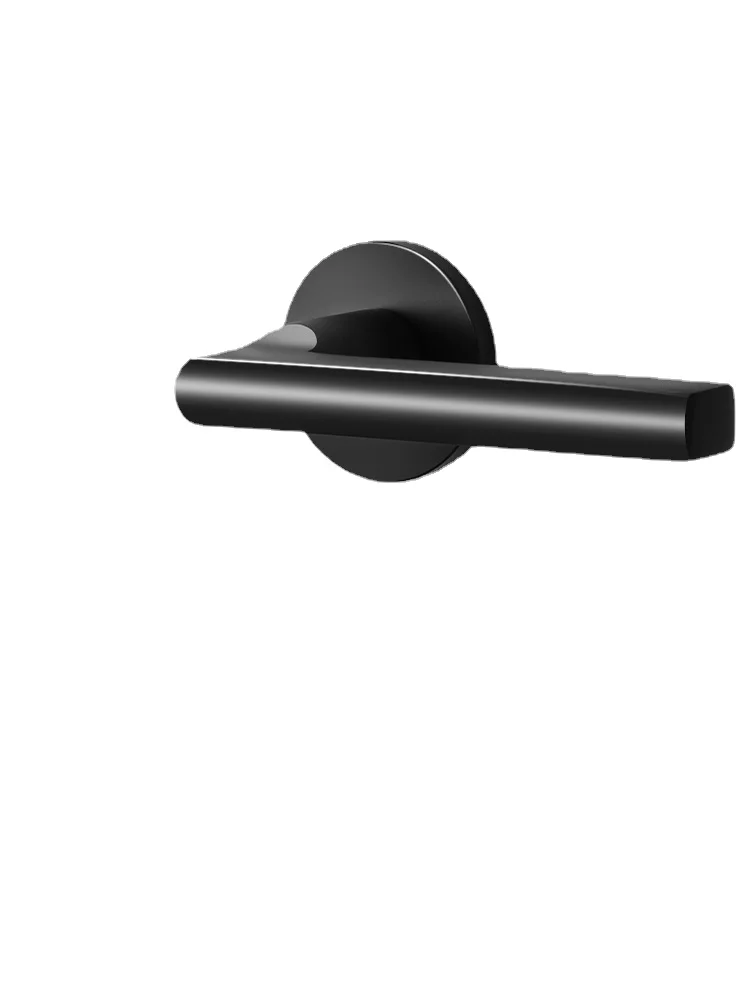 Yy Door Lock Mute Black Split Lock Household Solid Wood Door Handle Universal