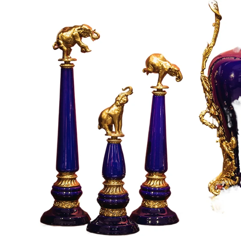

Entrance decorative brass ornament exquisite home baby elephant ornament office study desktop