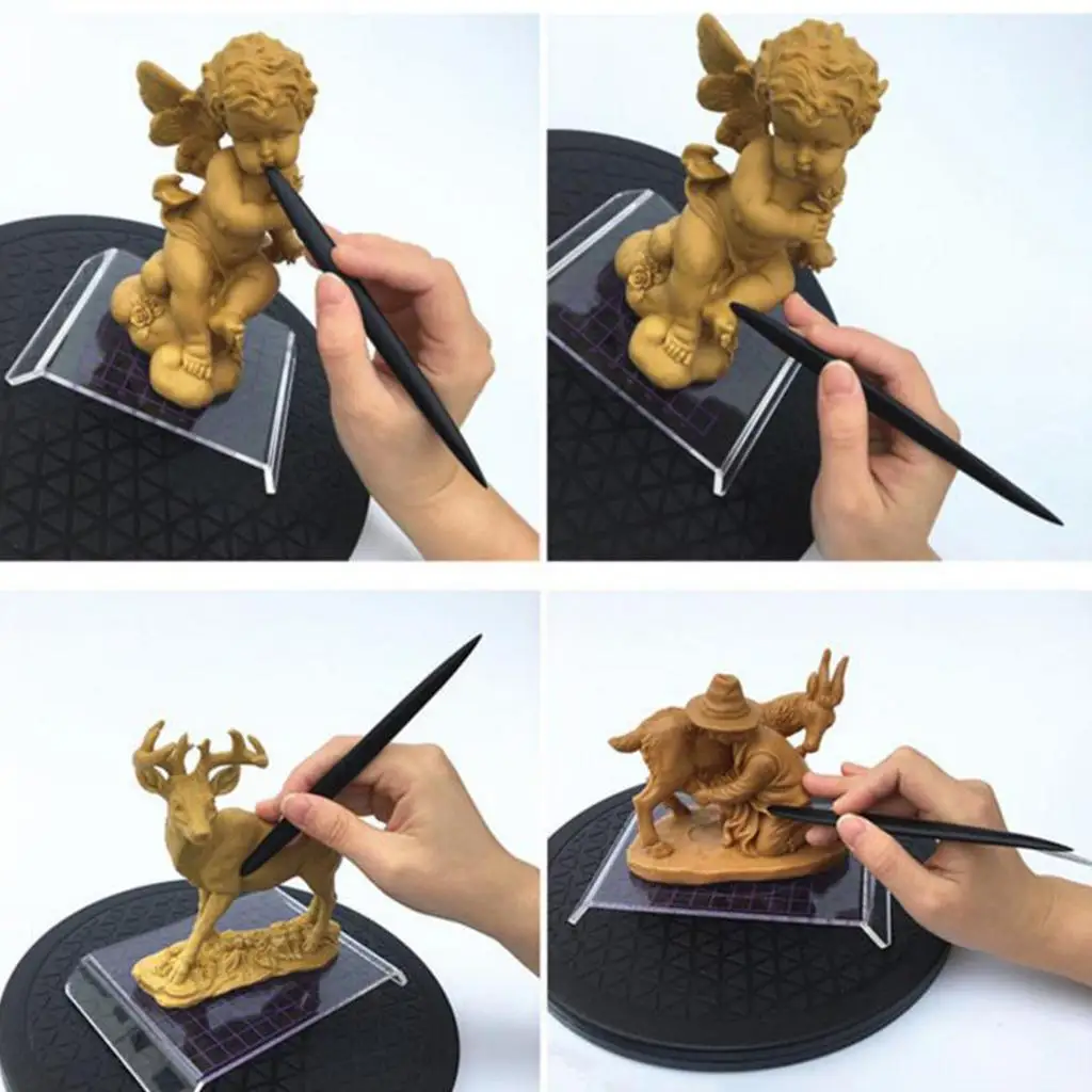 Double Tip Clay Sculpture Tool Stainless Steel Pottery Carving Rod for Clay Modeling and Artistic Porcelain Making