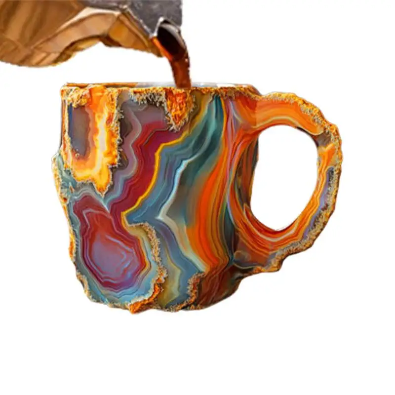 

Mineral Crystal Coffee Mug Desktop Decoration Resin Mug Novelty Coffee Cups Coffee Water Tea Cups Breakfast Oatmeal Milk Cup