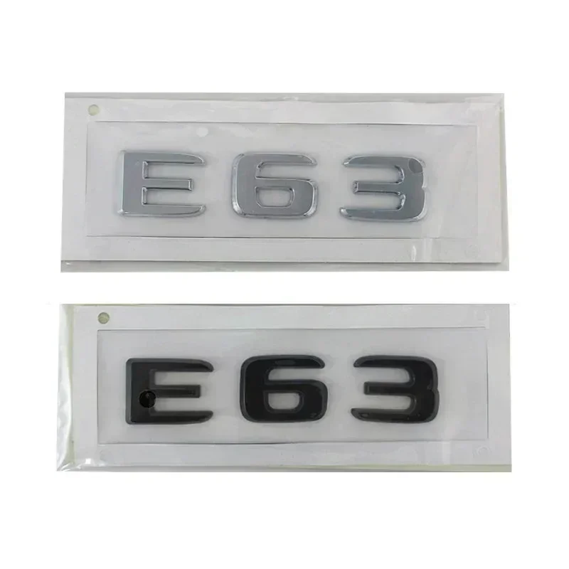 QA 3D Car Body Rear Trunk Black Chrome Emblem Adhesive Stickers For Mercedes AMG E Class W213 W212 E43 E53 E63 Sticker Accessori