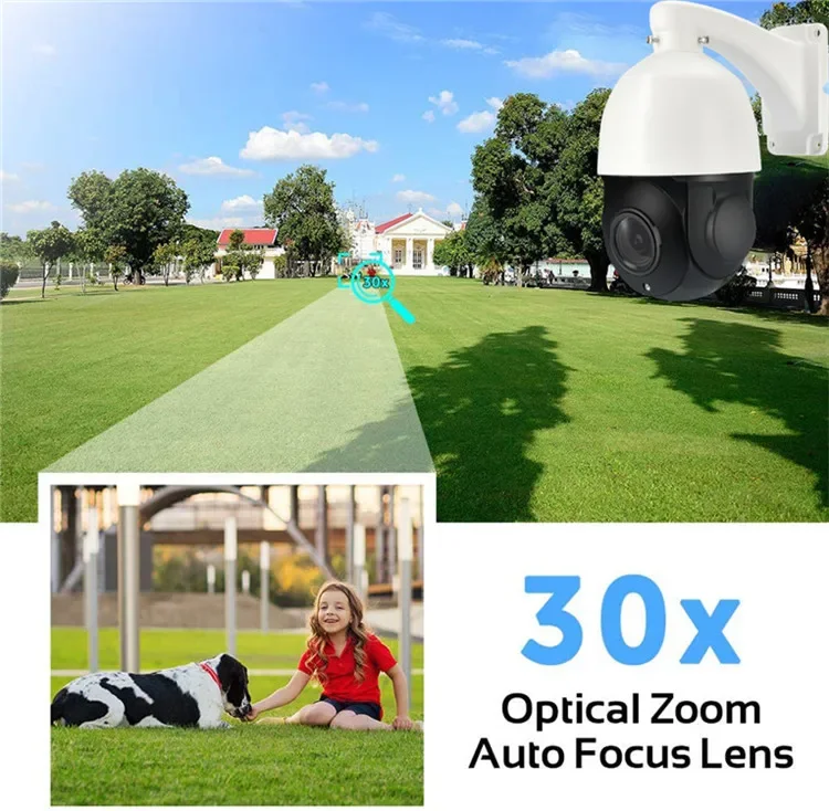 กล้องล่าสัตว์ไร้สาย 5MP ซูม 30 เท่า PTZ 1080P กล้องวงจรปิด 4G สำหรับภายนอกอาคาร กล้อง IP พร้อมซิมการ์ด